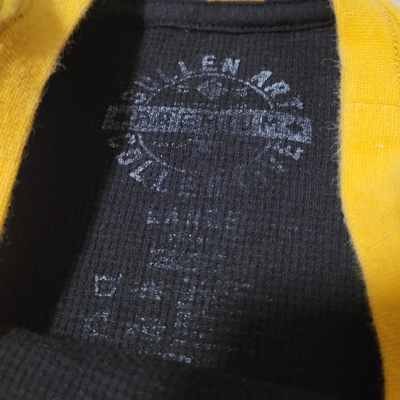 Sullen Art Collective Torched Tatoo Thermal Yellow Gold Sweatshirt Skulls Fire - Picture 4 of 13